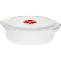 Forte Plastics Plastic Forte Magnetronschaal - deksel/ventiel - 2 liter - wit - Magnetronbakken