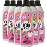 Marcel's Green Soap 6x Marcel's Green Soap Wasmiddel Patchouli & Cranberry 23 Wasbeurten 1 Liter