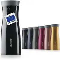 Blumtal Lekvrije Thermosbeker- London - Roestvrijstalen Koffiemok - 380 ml - Zwart