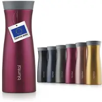 Blumtal Lekvrije Thermosbeker - London - Roestvrijstalen Koffiemok - 380 ml - Berry