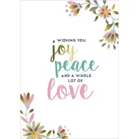 MajesticAlly Christelijke kerstkaarten | Voordeelpakket | 10 kerstkaarten met enveloppen | Joy peace love wit |