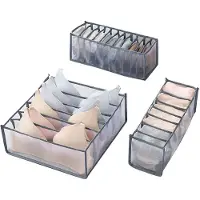 FLOKOO Ondergoed Verdeler - Organizer - 3 Stuks - Grijs / Transparant