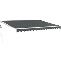 vidaXL Luifel automatisch uitschuifbaar 4,5x3 m antracietkleurig