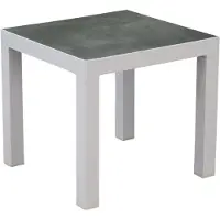 AVH-Collectie Malaga bijzettafel 50x50xH46 cm aluminium wit