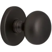 Hardbrass Voordeurknop Iris 56 mm | Puur Zwart
