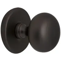 Hardbrass Voordeurknop IRIS 72mm - puurzwart