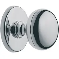 Hardbrass Voordeurknop Iris 56 mm | Chroom