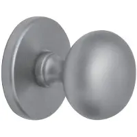 Hardbrass Voordeurknop Iris 56 mm | Mat Chroom