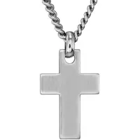 Traveller Kruis Ketting - Heren - Edelstaal - Zilverkleurig - Made in Germany - Duurzaam - 50 cm - 171007