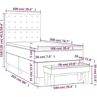 vidaXL Boxspring met matras kunstleer wit 100x200 cm