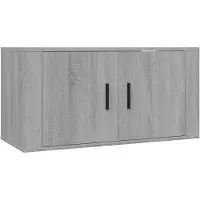 vidaXL Tv-wandmeubel 80x34,5x40 cm grijs sonoma eikenkleurig