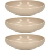 Forte Plastics Plasticforte Kommetje/schaaltje - 6x - taupe - D16 x 4 cm - 520 ml - kunststof - Kommetjes