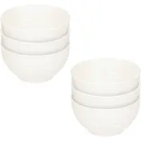 Forte Plastics Plasticforte Kommetjes/schaaltjes - 6x - Dessert/ontbijt - Kunststof - D13 x 7 cm - Ivoor wit - Kommetjes