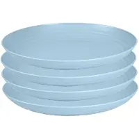 Forte Plastics PlasticForte Rond bord/camping bord - 4x - D25 cm - ijsblauw - kunststof - Dinerborden