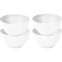 Forte Plastics Plasticforte Kommetjes/schaaltjes - 4x - dessert/ontbijt - kunststof - D15 x 8 cm - Ivoor wit - Kommetjes