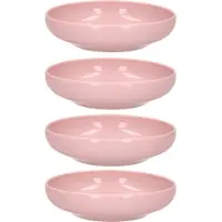 Forte Plastics Plasticforte Kommetje/schaaltje - 4x - pastel roze - D16 x 4 cm - 520 ml - kunststof - Kommetjes