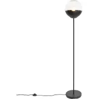 QAZQA Retro vloerlamp zwart met helder glas - Eclipse