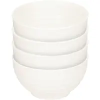 Forte Plastics Plasticforte Kommetjes/schaaltjes - 4x - Dessert/ontbijt - Kunststof - D13 x 7 cm - Ivoor wit - Kommetjes