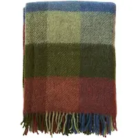 Klippan Yllefabrik Gotland wollen plaid 130x200 cm Multi-groen