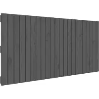 vidaXL Wandhoofdbord 140x3x60 cm massief grenenhout grijs