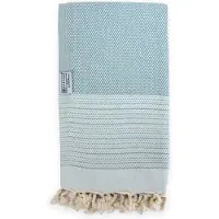 The One Towelling The One Exclusive Spring Green Hamamdoek Licht Blauw 90x170cm