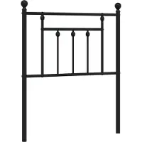 vidaXL Vervangend hoofdbord 75 cm metaal zwart