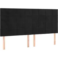 vidaXL Hoofdbord zwart 180x5x118/128 cm fluweel