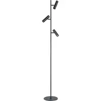 Highlight Vloerlamp Trend 3 Lichts Zwart Met Messing