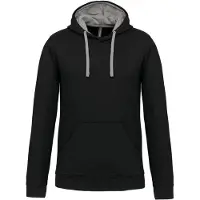 Kariban K446 Sweater Hooded Gecontrasteerde Capuchon Regular Fit | Maat: XXL