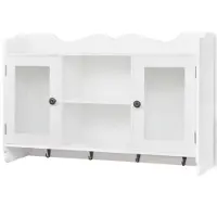 vidaXL Wandschap voor boeken/DVD's MDF wit