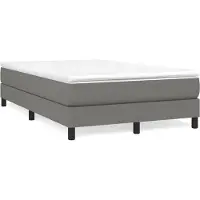 vidaXL Boxspring bed 120x200 cm stof donkergrijs
