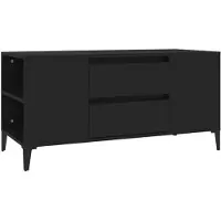 vidaXL Tv-meubel 102x44,5x50 cm bewerkt hout zwart