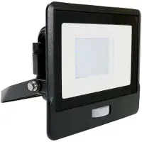 V-TAC 138S-B LED schijnwerper met 'PIR-sensor', uitgerust met een Samsung-chip, IP65-bescherming, 30W, 2340 lumen, bewegingsdetectie tot 10 meter