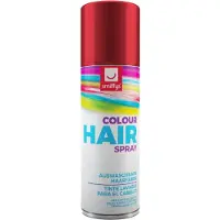 Smiffys carnaval haarverf - rood - spuitbus - 125 ml - haarspray