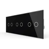 Livolo | Zwart | 2+2+2 | Zonwering | Schakelaar | Smart Home - Bekijk