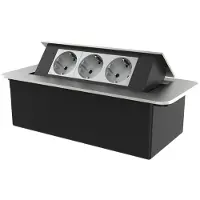 Livolo | Zilver | 3 | Pop-Up Stekkerdoos | Push | Inbouw |