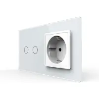 Livolo | Wit | 2+SR | Aan/Uit | Slimme schakelaar met wandcontactdoos