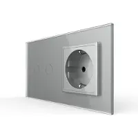 Livolo | Grijs | 2+SR | Aan/Uit | Slimme schakelaar met