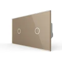 Livolo | Goud | 1+1 | Dimmer | Wisselschakelaar - Bekijk hier!