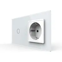 Livolo | Wit | 1+SR | Dimmer | Schakelaar met wandcontactdoos - Bekijk