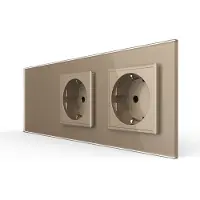 Livolo | Goud | 1+SR+SR | Dimmer | Wisselschakelaar met dubbele