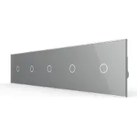 Livolo | Grijs | 1+1+1+1+1 | Dimmer | Wisselschakelaar - Bekijk hier!