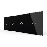 Livolo | Zwart | 1+1+1+1 | Dimmer | Wisselschakelaar - Bekijk hier!