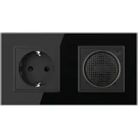 Livolo Bluetooth Speaker | Wandcontactdoos | Zwart | .nl