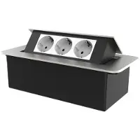 Livolo | Zilver | 3 | Pop-Up Stekkerdoos | Push | Inbouw |
