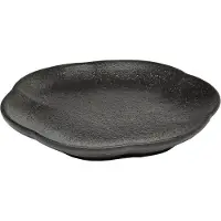 Serax Inku geribbeld bord M Ø13,9 cm Black
