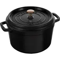 Staub ronde braadpan hoog model 4,8 L Matzwart