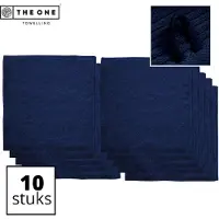 The One Towelling Classic Gastendoeken - 30 x 30 cm - 10 Stuks - Voordeelverpakking - Hoge vochtopname - 100% Zacht katoen - Marineblauw