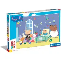 Clementoni - Puzzel 104 Stukjes Maxi Peppa Pig, Kinderpuzzels, 6-8 jaar, 23735