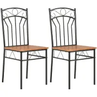 vidaXL Eetkamerstoelen 2 st MDF bruin
